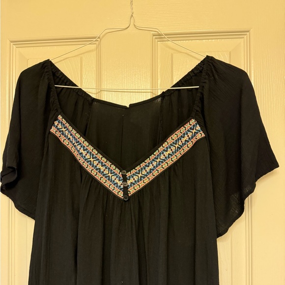 Embroidered Gauze Blouse with Flutter Sleeves by Cure - Picture 2 of 8